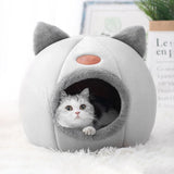 Cat Ear Plush Hideaway Bed