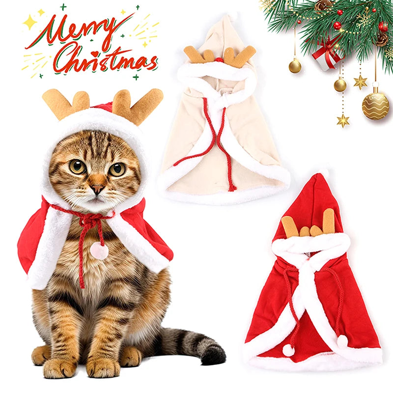 Christmas Reindeer Cape for Cats