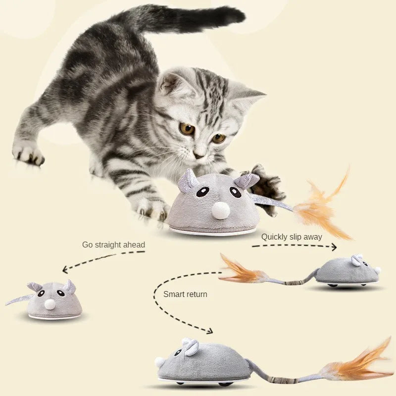 Interactive Cat Mouse Toy with Smart Standby Function