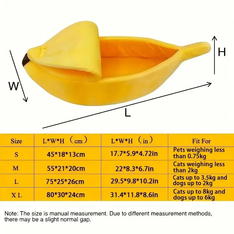 Banana-Shaped Cozy Cat Nest