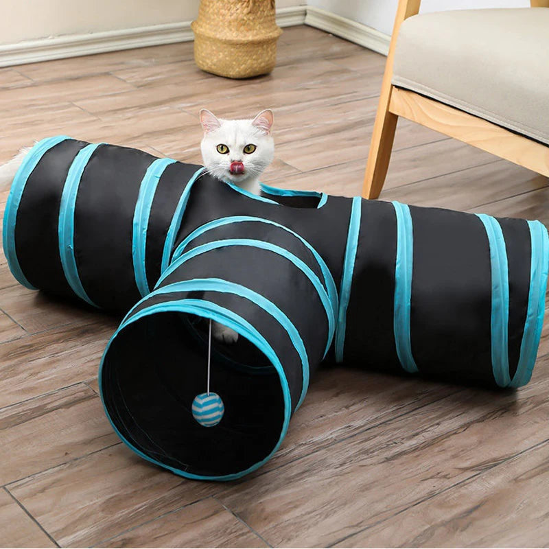 Cozy Cat Tunnel with Play Ball – Endless Fun for Felines!