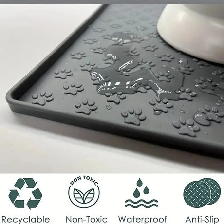 Non-Slip Silicone Feeding Mat for Cat Bowls