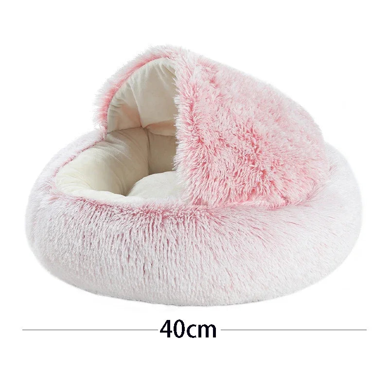 Fluffy Cat Cave Bed – Ultra-Soft and Cozy