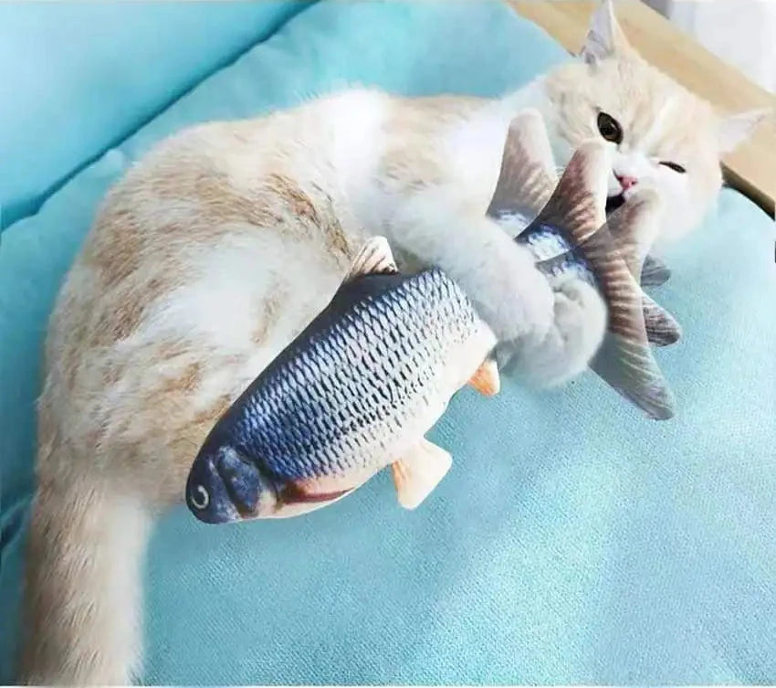 Interactive USB Charging Fish Toy for Cats