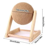 Spherical Cat Scratcher with Wooden Frame